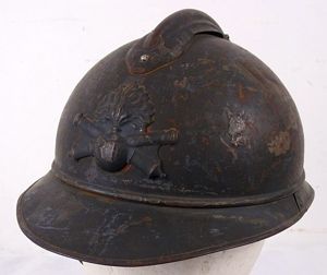 French WWI Model 1915 Adrian Artillery Helmet