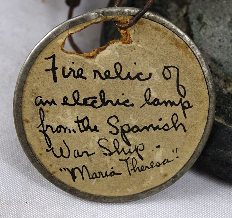 Lamp Recovered From the Spanish Warship Maria Theresa Sunk in the Naval Battle of Santiago, Cuba — image 4