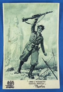 WWII Italian Fascist Propaganda Postcard