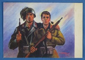 WWII Italian Bersaglieri Propaganda Postcard