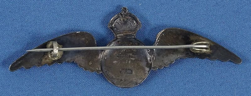 WWII Royal Canadian Air Force Sterling Silver Sweetheart Wing — image 2