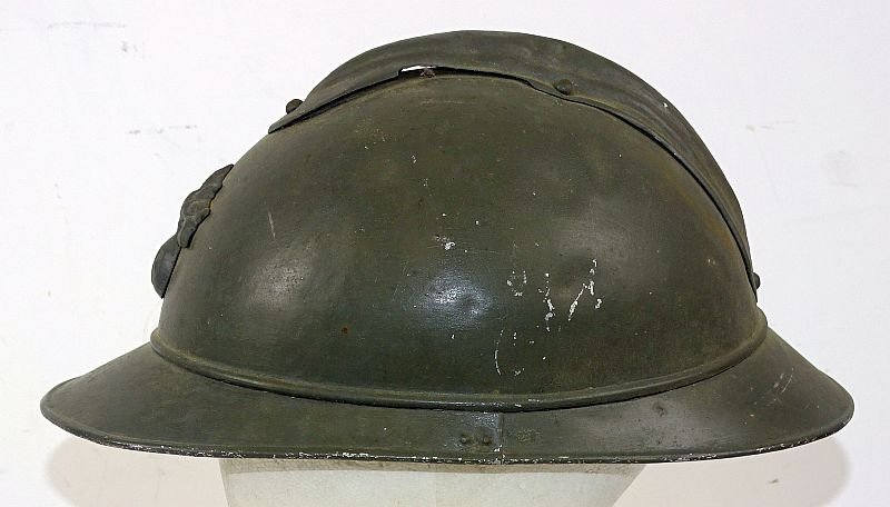WWI French Infantry Field Gray Light Weight Adrian Parade Helmet — image 2