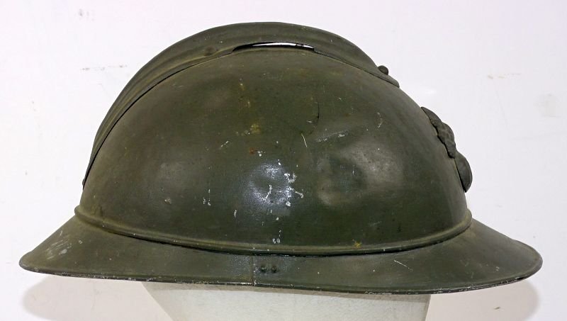 WWI French Infantry Field Gray Light Weight Adrian Parade Helmet — image 4