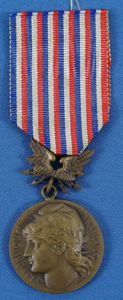 French Named 1923 Postal and Telegraph Service Medal