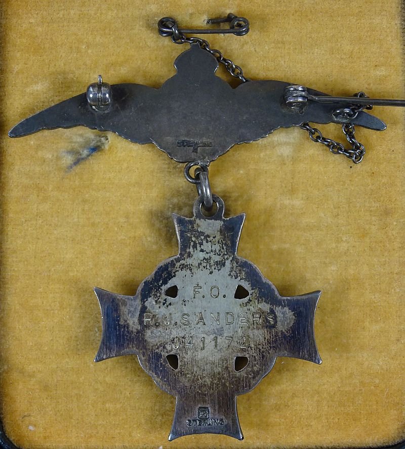 Named Posthumous WWII Canadian Memorial Cross on a Royal Canadian Air Force Wing — image 3