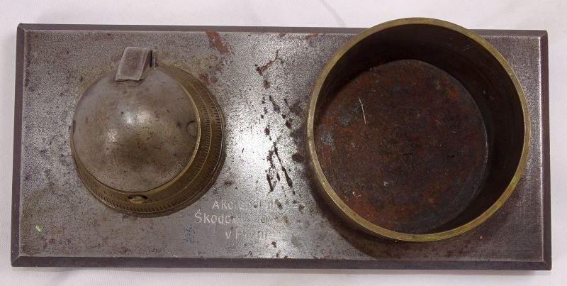 Czechoslovakian Shell Cigarette Holder and Lighter Desk Piece — image 6