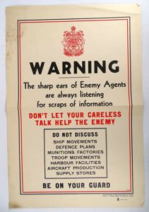 WWII Canadian Espionage Warning Poster