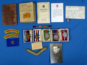 WWII Named Canadian 2nd Scottish MG Bn Medals, Documents, Insignia …