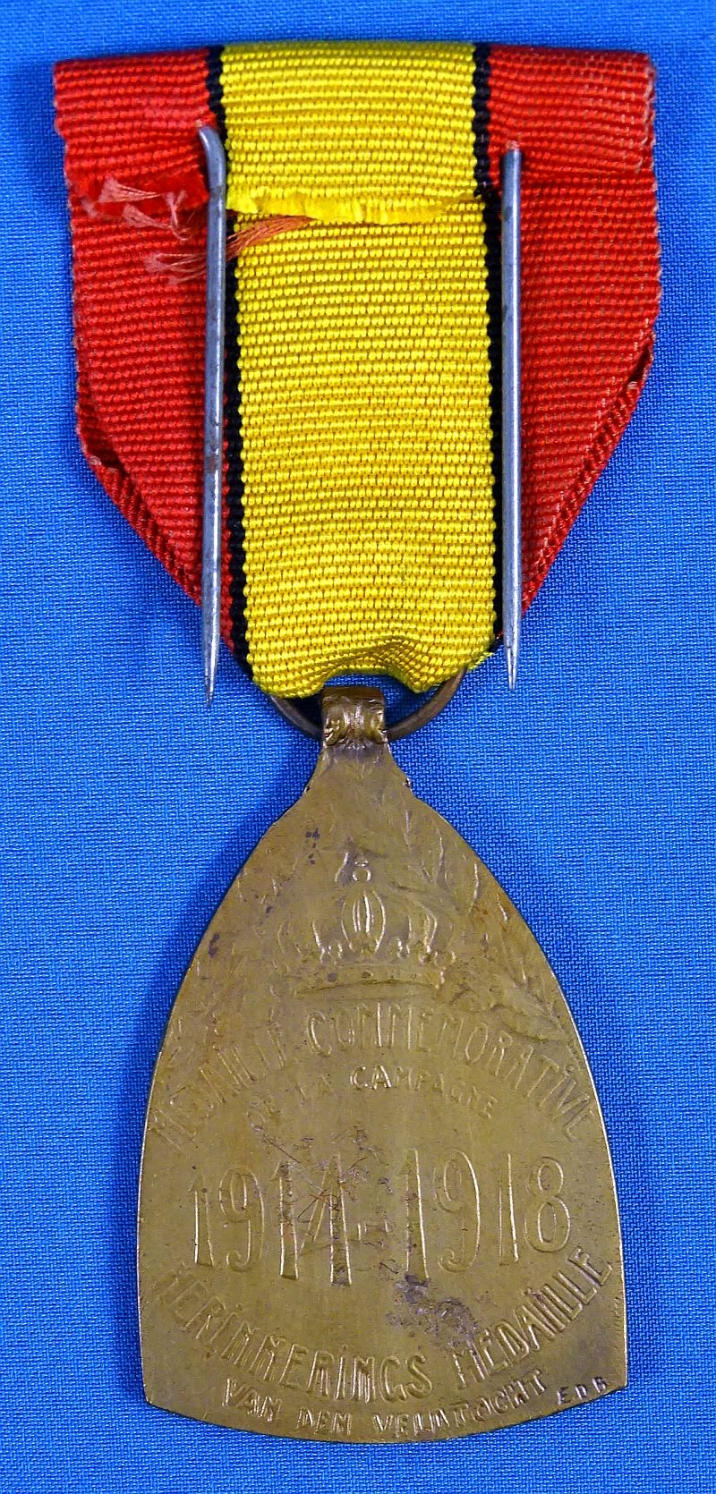WWI Belgium 1914-1918 Commemorative War Medal — image 2