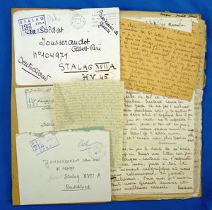 WWII French Prisoner of War Correspondence Album