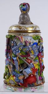 Capo di Monte Medieval Knight's Combat Stein