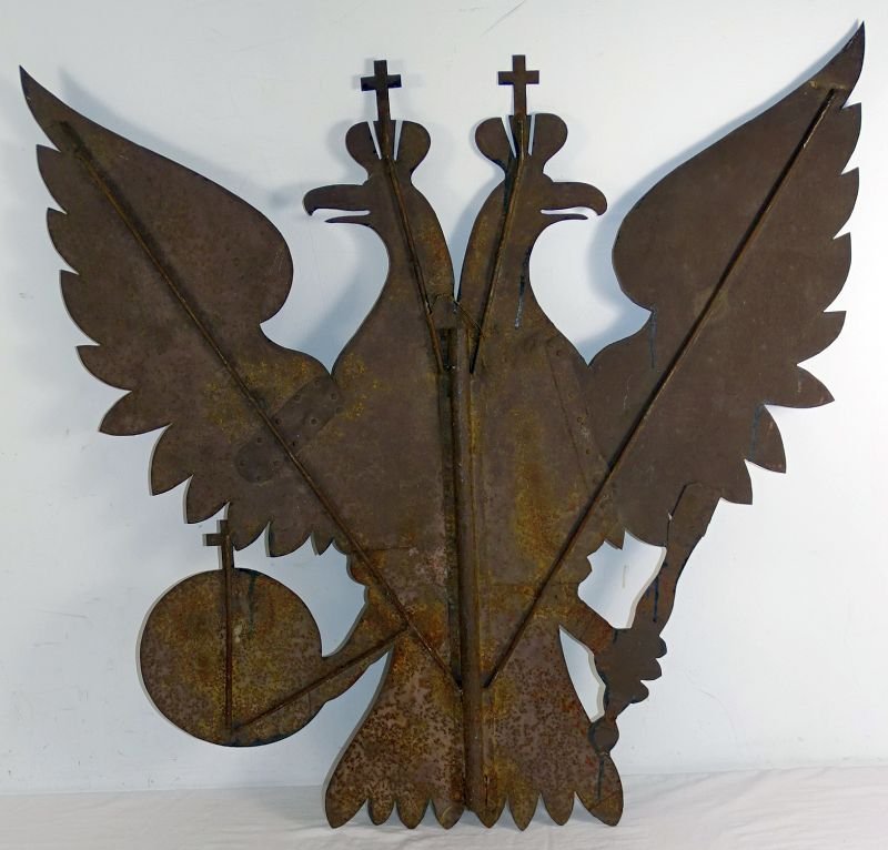 Large 19th Century Sheet Iron Imperial Russian Eagle 34 Inches by 35 Inches — image 4