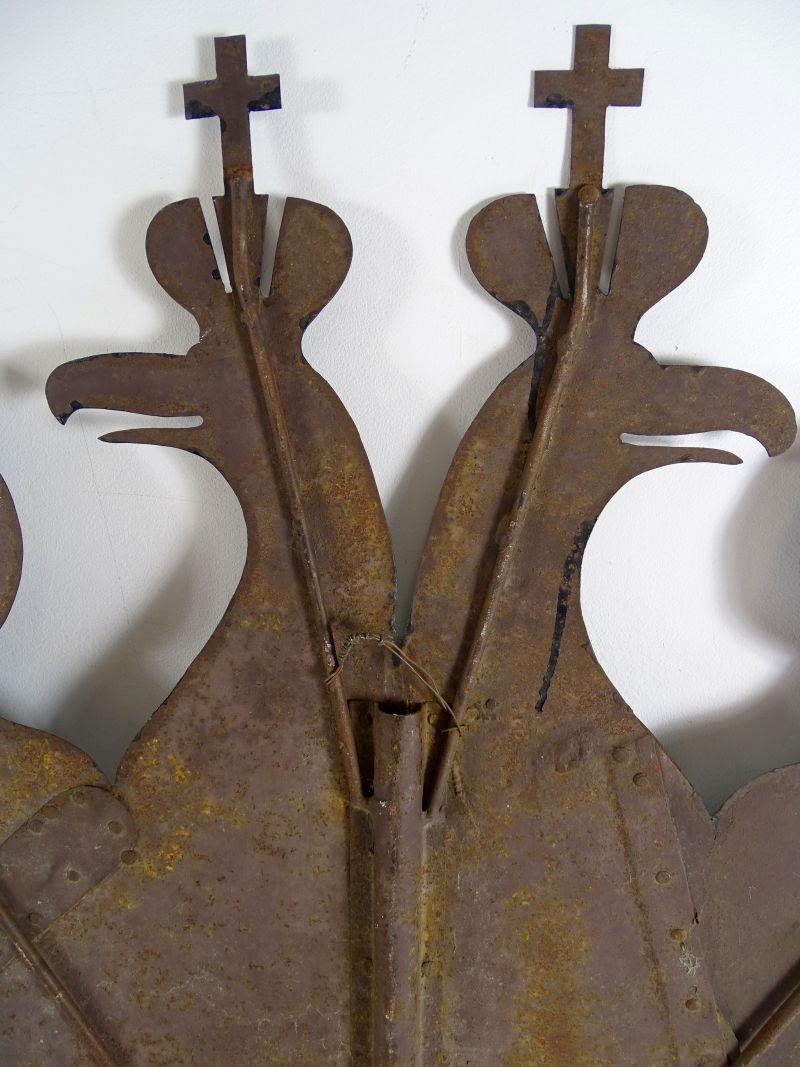 Large 19th Century Sheet Iron Imperial Russian Eagle 34 Inches by 35 Inches — image 5