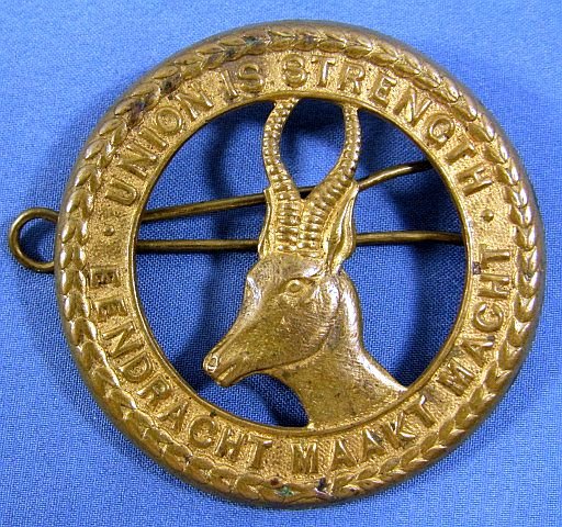 WWII Named South Africa POW Medal and Cap Badge Group — image 5