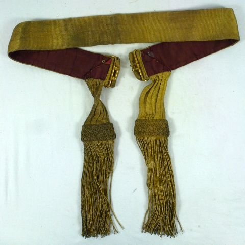 British Gold Brocade Waist Sash — image 4