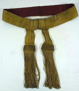 British Gold Brocade Waist Sash