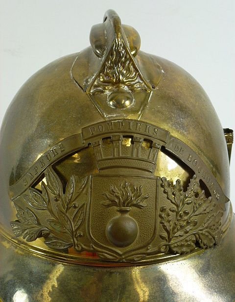 French Fire Brigade Parade Dress Brass Helmet — image 3