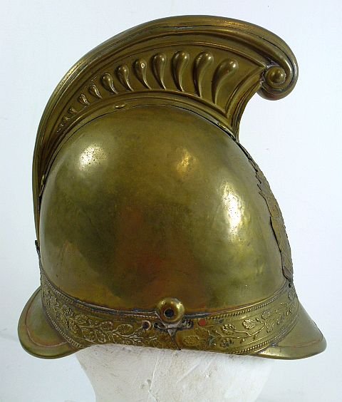 19th Century Brass French Fire Helmet — image 3