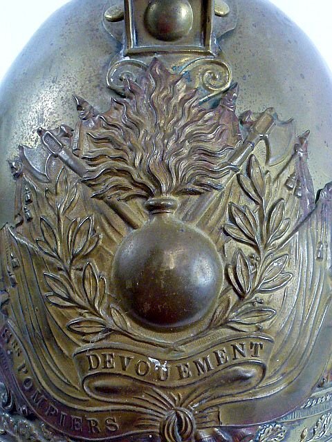 19th Century Brass French Fire Helmet — image 5