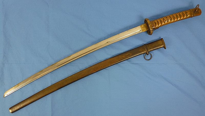 Early WWII Copper Handled Type 95 NCO Sword by Tokyo Arsenal with Matching Numbers — image 2