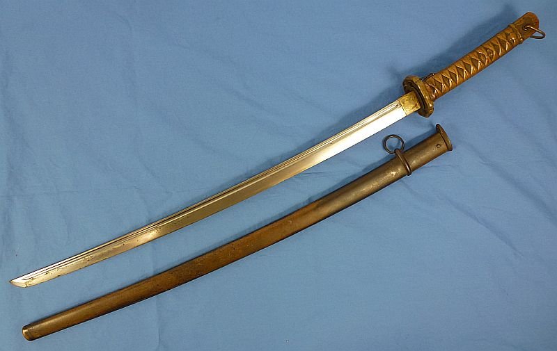 Early WWII Copper Handled Type 95 NCO Sword by Tokyo Arsenal with Matching Numbers — image 3