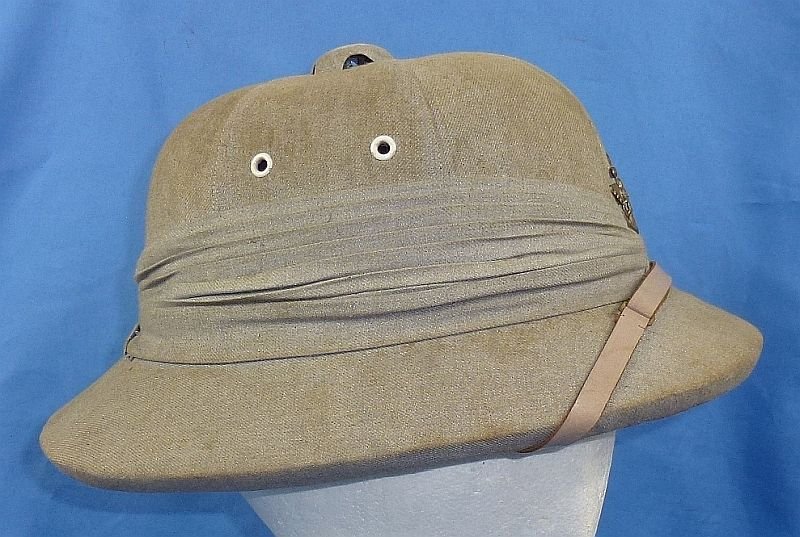 WWII Japanese Naval Construction Unit Pith Helmet — image 3