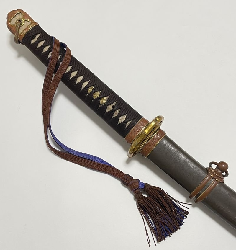 WWII Japanese Army Officer's Shin Gunto Sword Signed Kojima Katsumasa in Perfect Condition — image 6