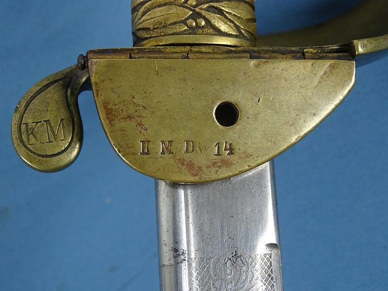 1885 Dated Imperial German Kriegsmarine Officer Ivory Grip Sword — image 12