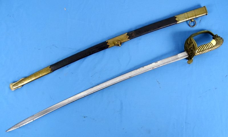1885 Dated Imperial German Kriegsmarine Officer Ivory Grip Sword — image 2