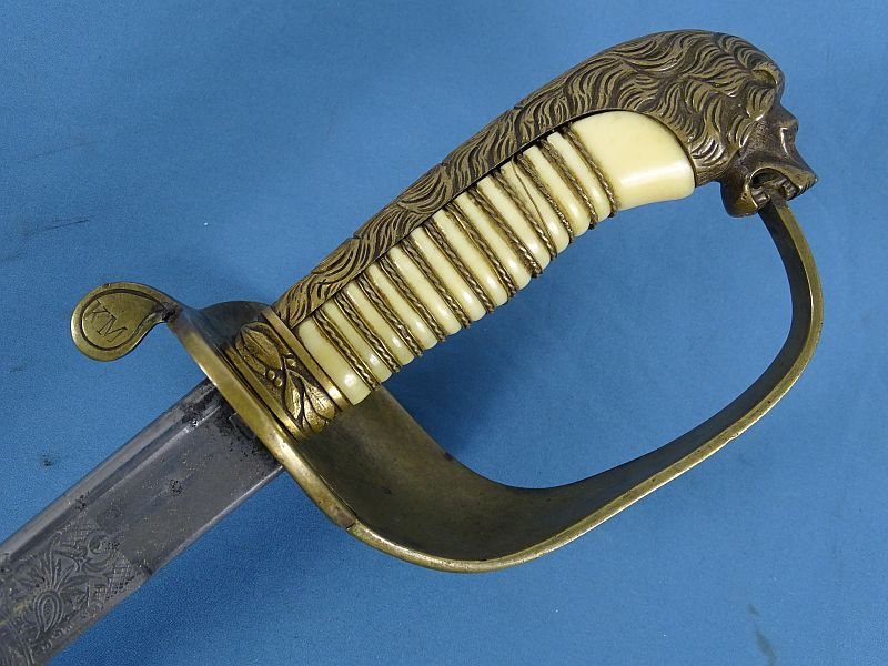 1885 Dated Imperial German Kriegsmarine Officer Ivory Grip Sword — image 9