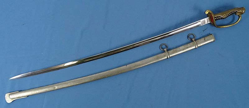 Unusual WWII Japanese Army Company Grade Officer Sword by August Schneider of Berlin — image 3