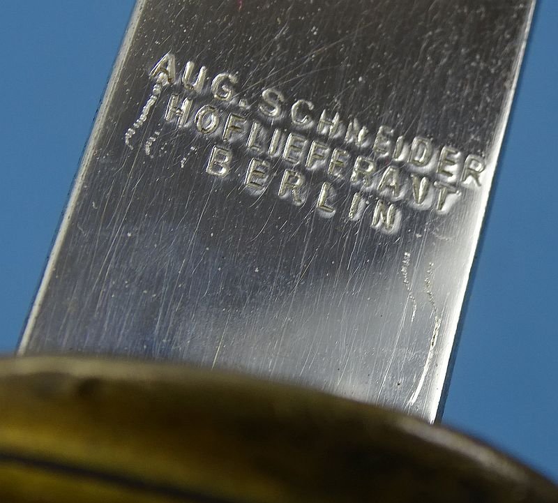 Unusual WWII Japanese Army Company Grade Officer Sword by August Schneider of Berlin — image 6