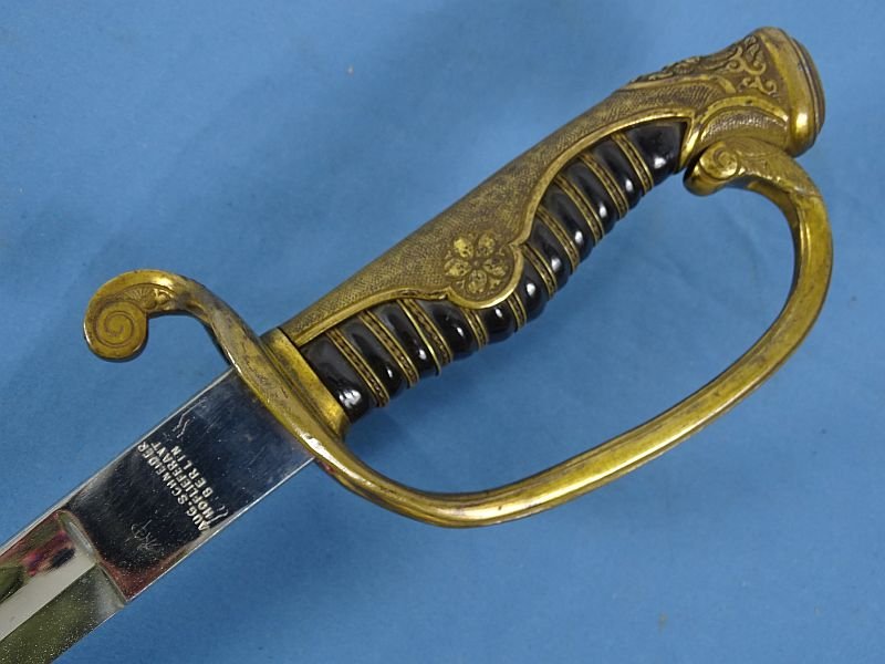 Unusual WWII Japanese Army Company Grade Officer Sword by August Schneider of Berlin — image 8