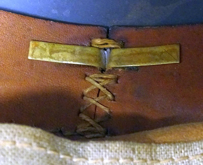 Uncommon WWII Japanese Navy Shipboard Personnel Grey Combat Helmet — image 3