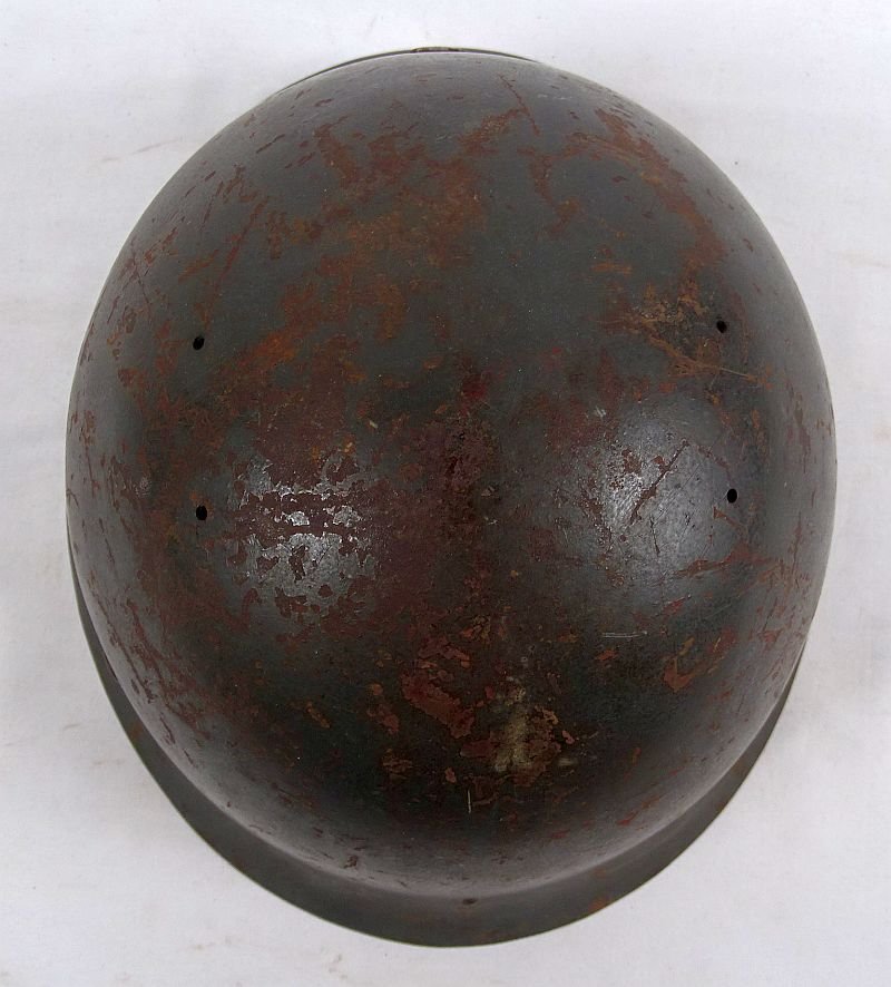 Uncommon WWII Japanese Navy Shipboard Personnel Grey Combat Helmet — image 7