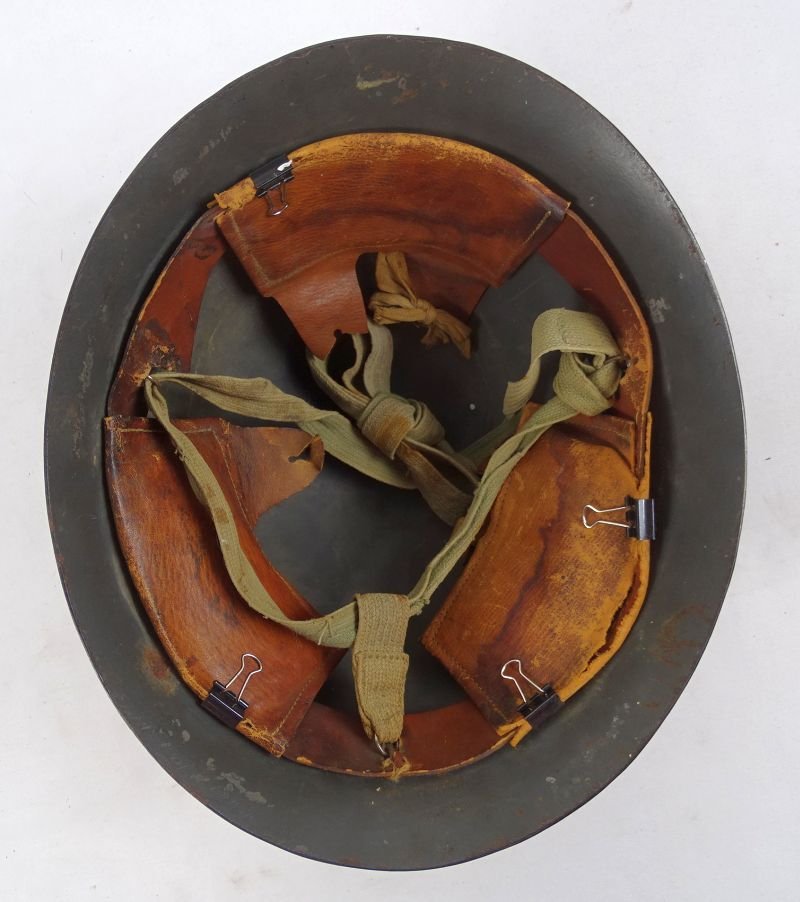 Uncommon WWII Japanese Navy Shipboard Personnel Grey Combat Helmet — image 8