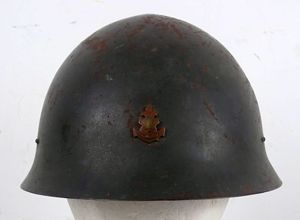 Uncommon WWII Japanese Navy Shipboard Personnel Grey Combat Helmet