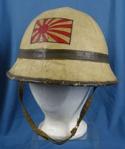 Captured 1942 Dated Japanese Military Sun Helmet with Imperial Navy …