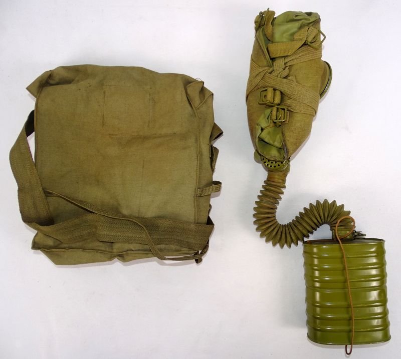 WWII Japanese Army Gas Mask in Carrying Bag Marked 'For Hospital Use' — image 2