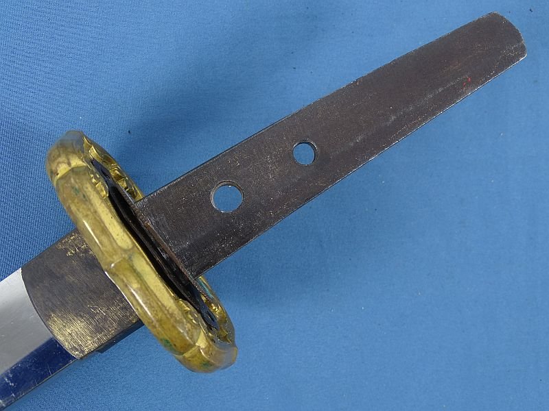 WWII Japanese Army Pilot or Tanker Wakizashi with Leather Combat Cover — image 8