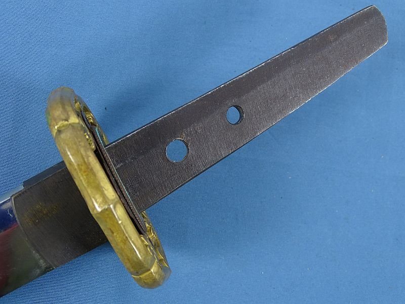 WWII Japanese Army Pilot or Tanker Wakizashi with Leather Combat Cover — image 9