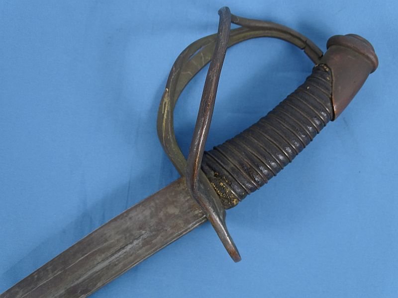 Untouched Confederate Civil War Cavalry Saber With Roman Numeral Numbers Under The Guard — image 10