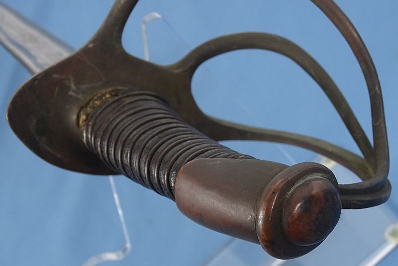 Untouched Confederate Civil War Cavalry Saber With Roman Numeral Numbers Under The Guard — image 12
