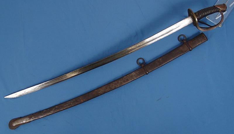 Untouched Confederate Civil War Cavalry Saber With Roman Numeral Numbers Under The Guard — image 3