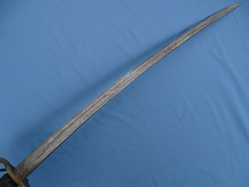 Untouched Confederate Civil War Cavalry Saber With Roman Numeral Numbers Under The Guard — image 5