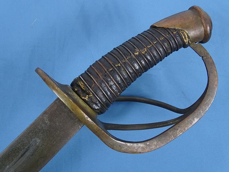 Untouched Confederate Civil War Cavalry Saber With Roman Numeral Numbers Under The Guard — image 9