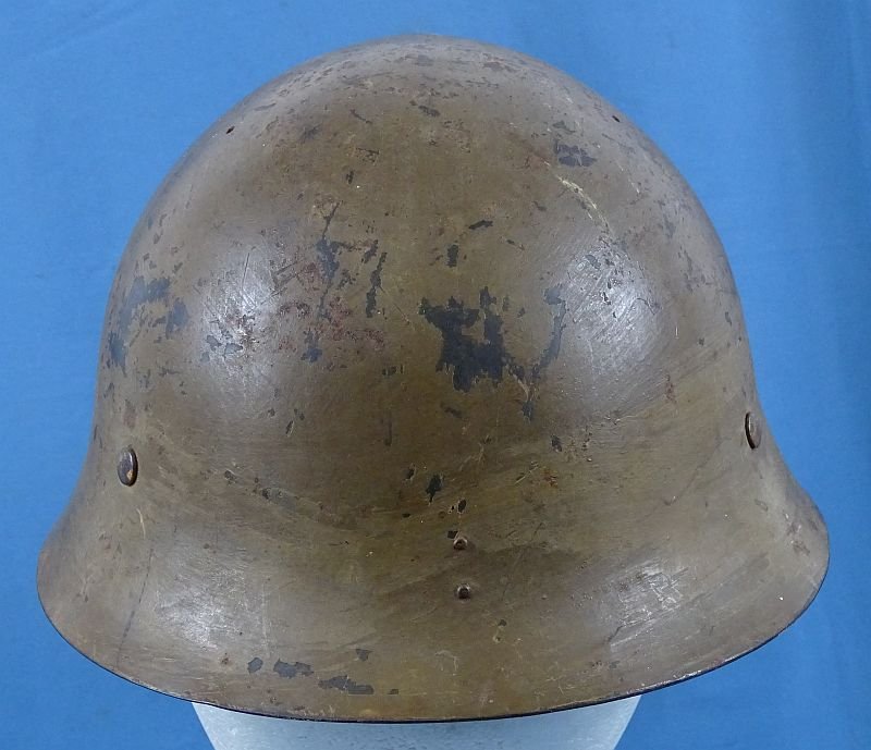 WWII Japanese Army Type 90 Helmet with 2nd Pattern Padded Cloth Combat Cover — image 13