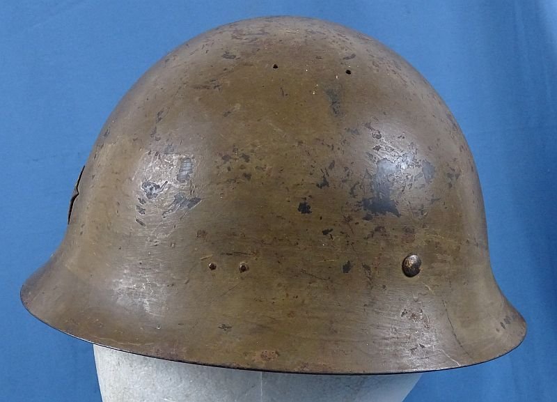 WWII Japanese Army Type 90 Helmet with 2nd Pattern Padded Cloth Combat Cover — image 14
