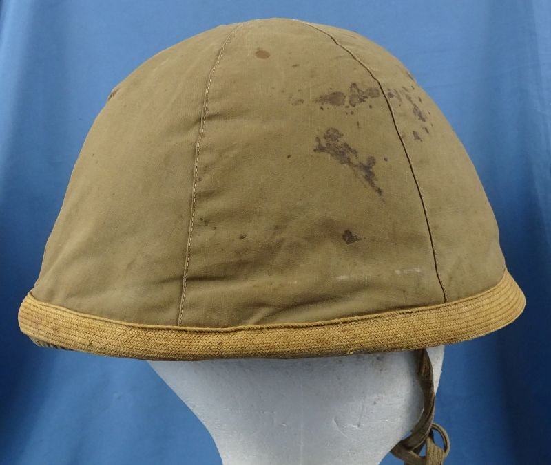 WWII Japanese Army Type 90 Helmet with 2nd Pattern Padded Cloth Combat Cover — image 2