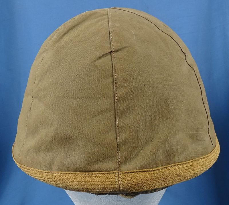 WWII Japanese Army Type 90 Helmet with 2nd Pattern Padded Cloth Combat Cover — image 3
